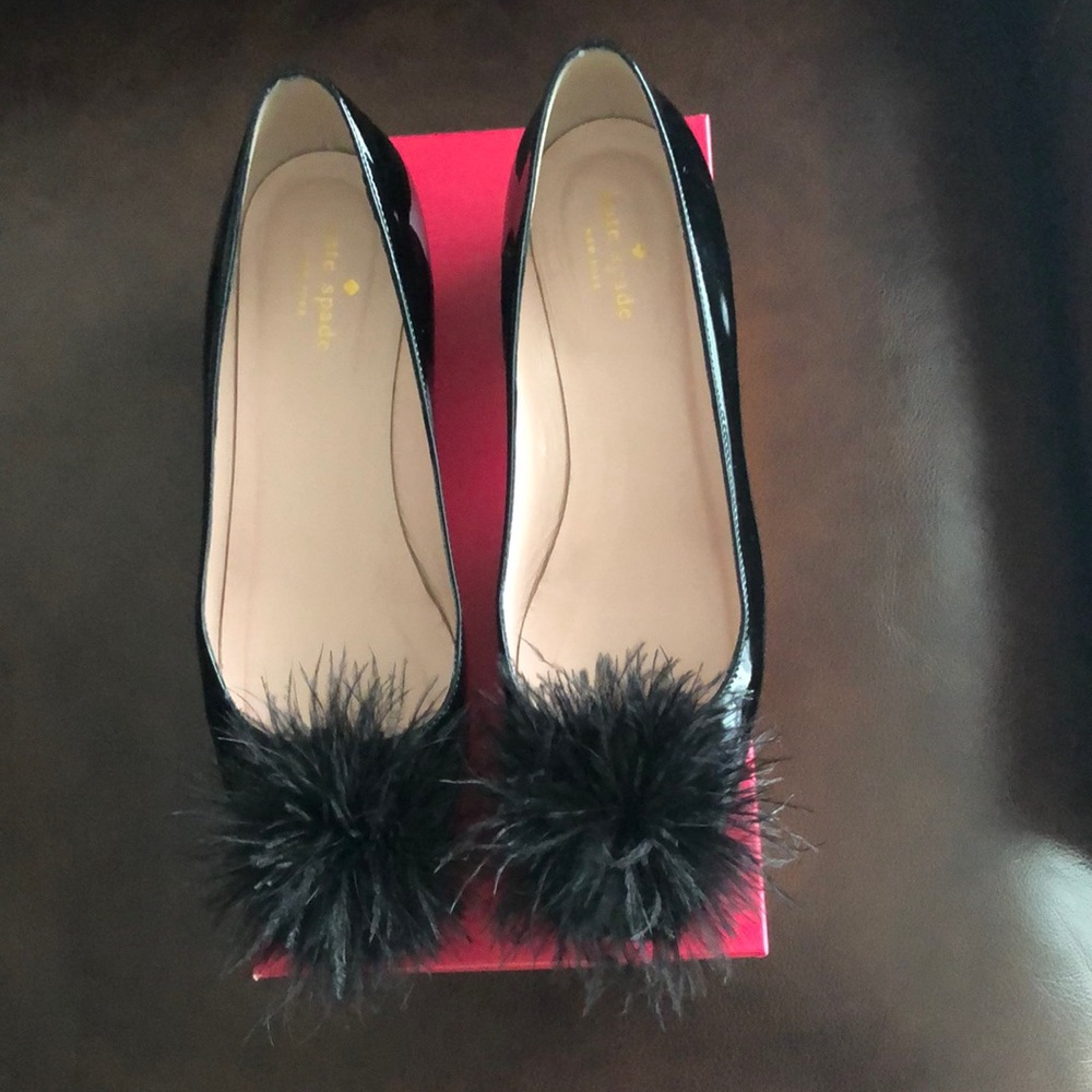 Kate Spade Melinda black/patent leather shoes!